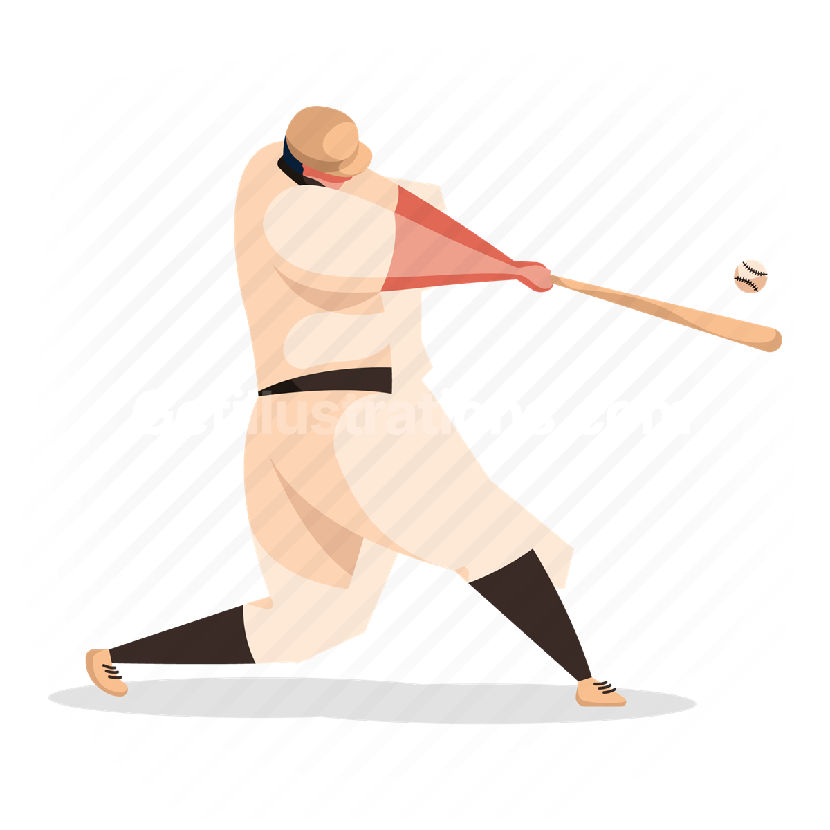 man, baseball, bat, ball, sport
